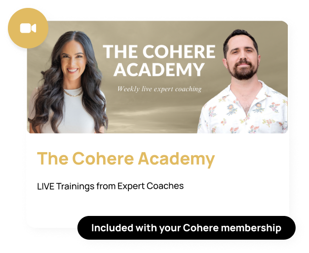 The Cohere Academy live training card included with your Cohere membership