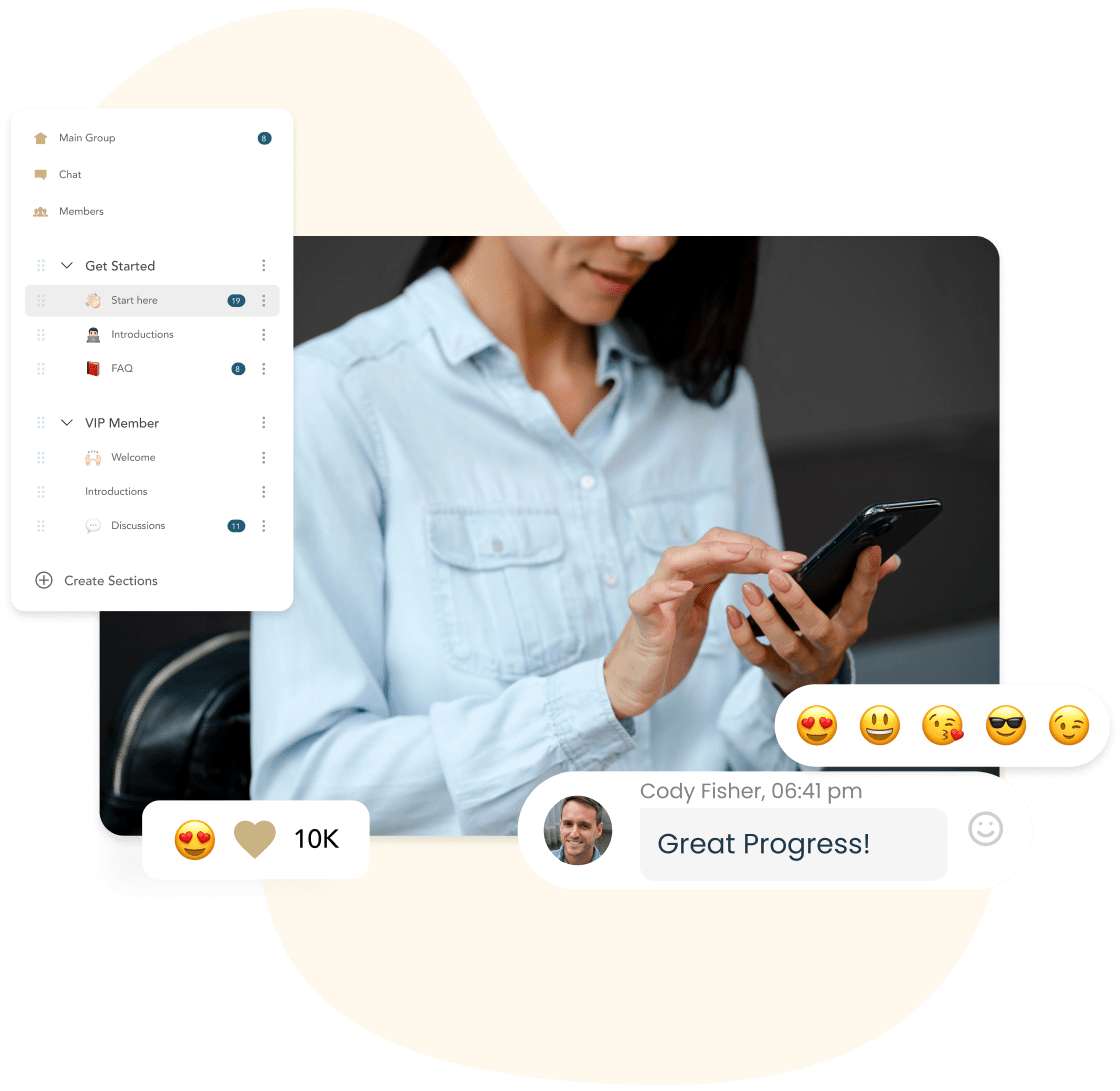 A community member reacting and chatting from the Cohere mobile experience